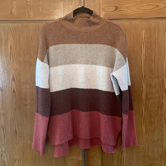 Olive + Oak Striped Sweater Size Medium - Picture 1 of 7